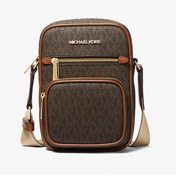 Michael Kors Jet Set Medium Signature Logo Crossbody Bag NWT NEW - Picture 1 of 3